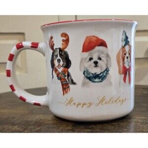 Christmas Dog Holiday Ceramic Large Mug, Coffee/Cocoa, 12 oz., NWT‎